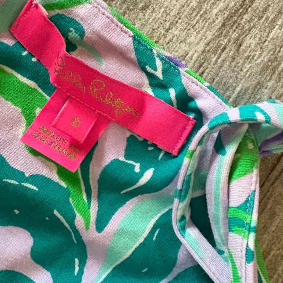 Lilly Pulitzer Green and lavendar  Patterned Dress - Picture 3 of 6